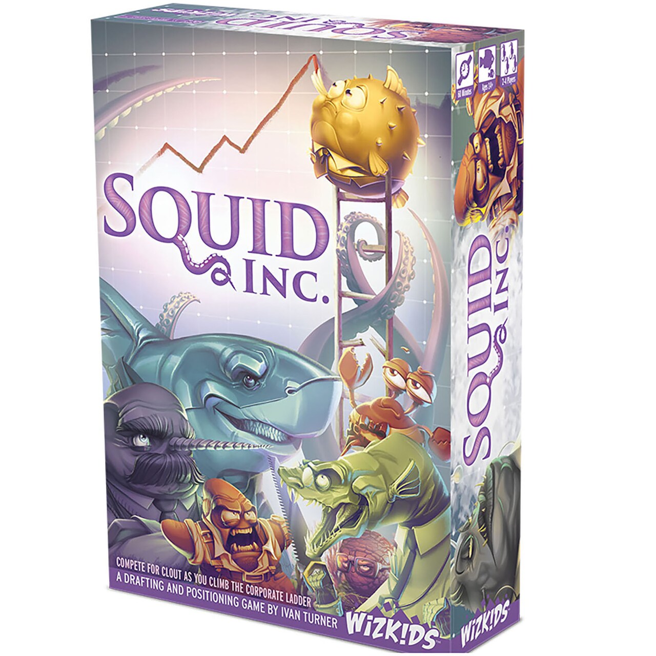 Wizkids: Squid Inc. - Strategy Board Game, Ages 14+, 2-4 Players, 60 Min